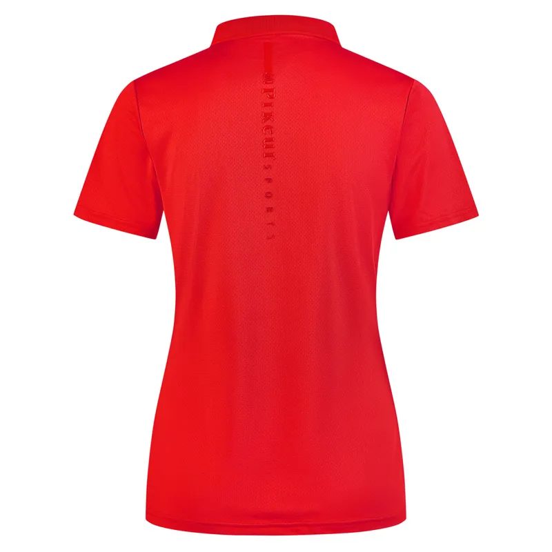 Pikeur Sports 7236 Ladies Polo Shirt - Red Flame-1