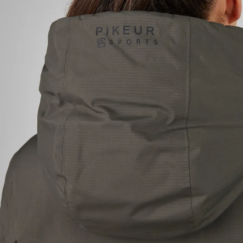 Pikeur Sports 8022 Womens Waterproof Rain Coat - Dark Khaki-4