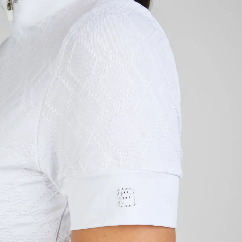 Pikeur Sports 7310 Strass Ladies Show Shirt - White-3
