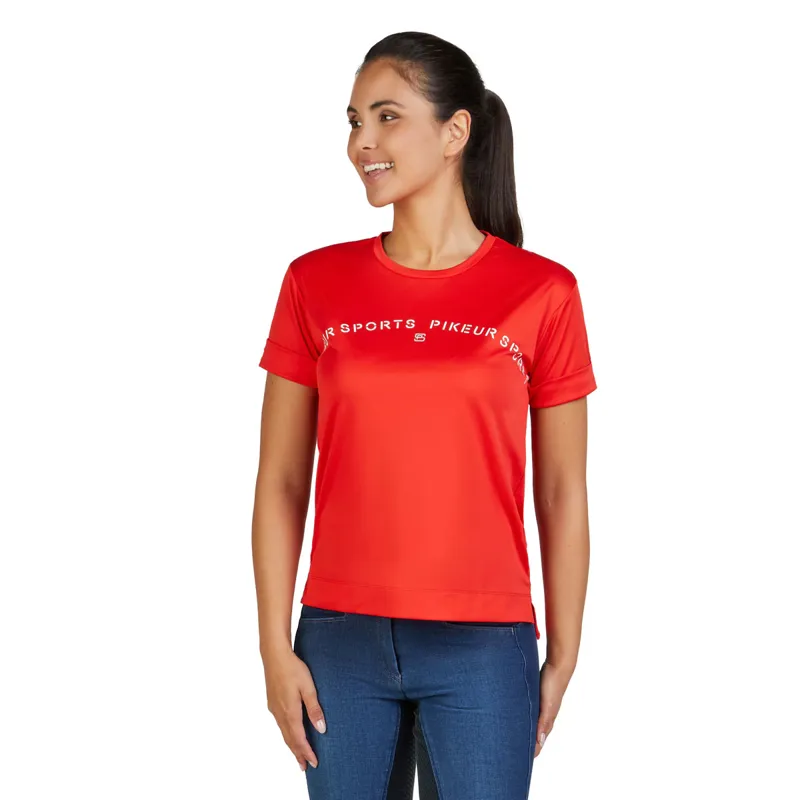 Pikeur Sports 7233 Ladies Functional T-Shirt - Red Flame