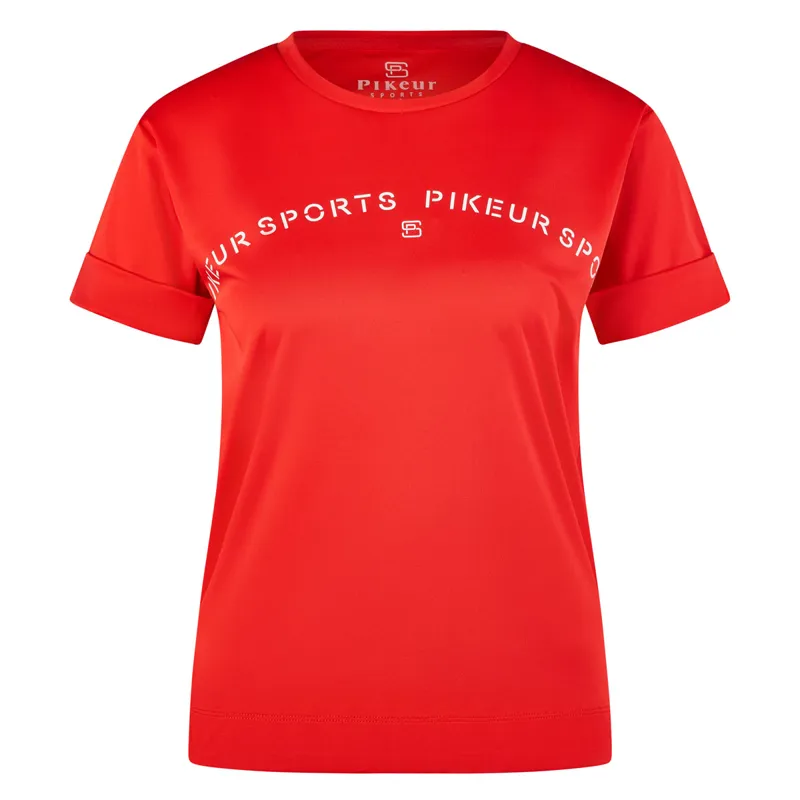 Pikeur Sports 7233 Ladies Functional T-Shirt - Red Flame-1