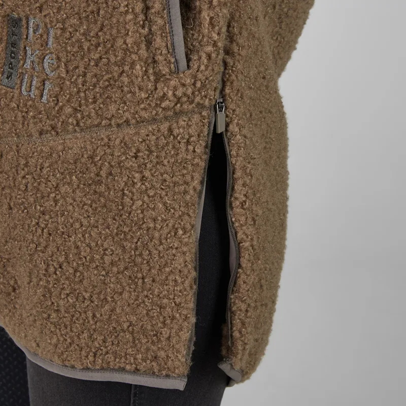 Pikeur Sports 8035 Womens Teddy Fleece Jacket - Greige-3