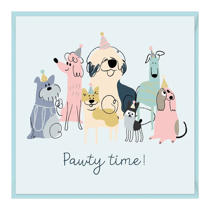 Platinum Doodley Dogs Card - Pawty Time