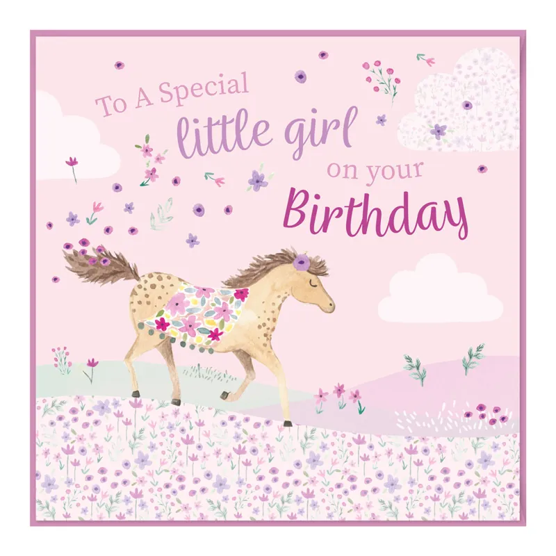 Platinum Pony Club Card - Little Girls Birthday