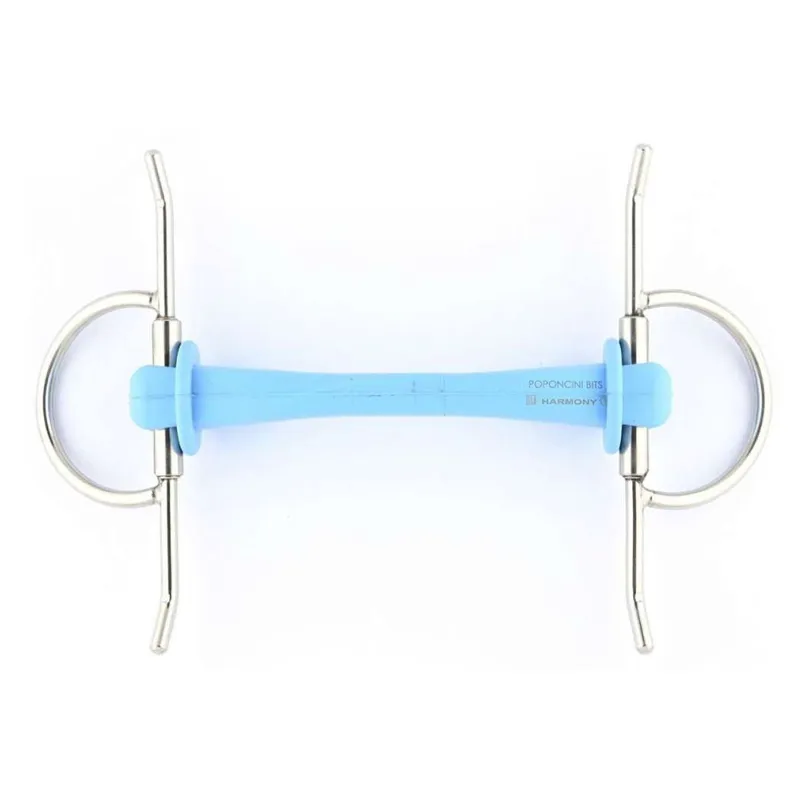 Poponcini Harmony AS Snaffle Bit with Rods - Blue