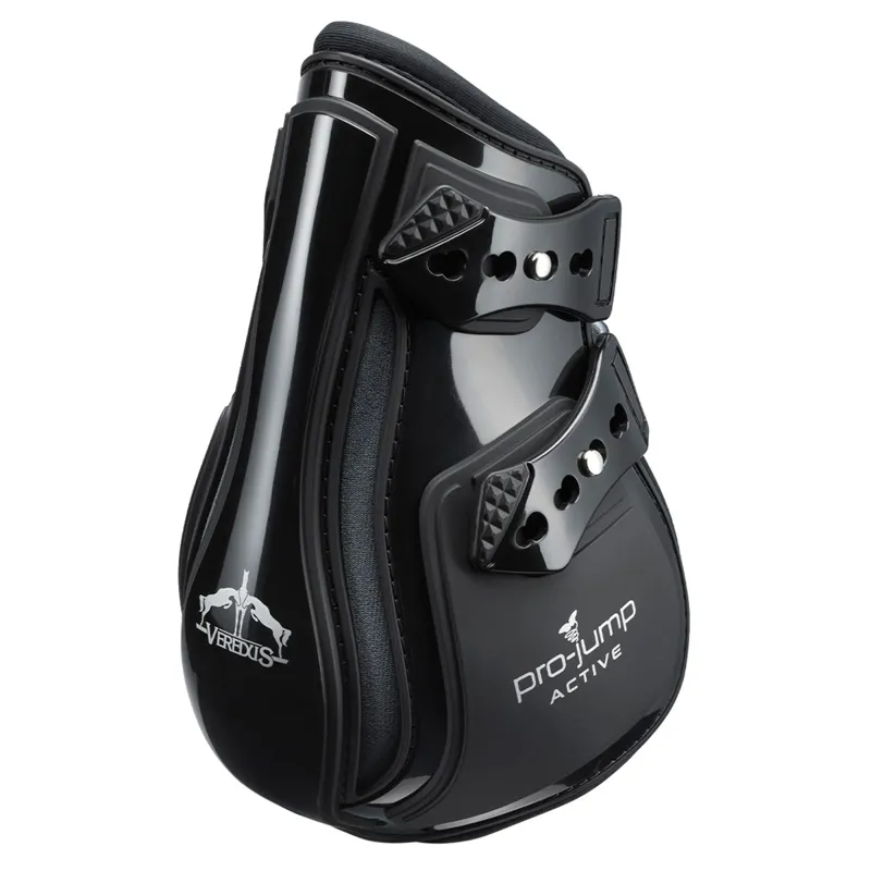 Veredus Pro Jump Active Elastic Rear Fetlock Boots - Black