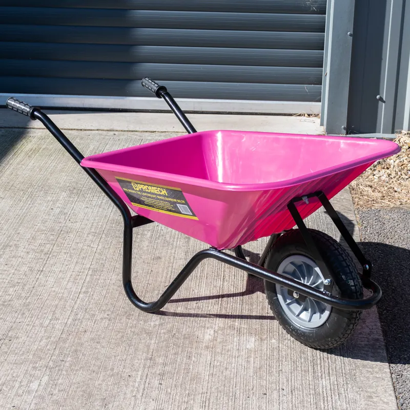 Promech Pro Series Lightweight 90L Wheelbarrow - Pink-1