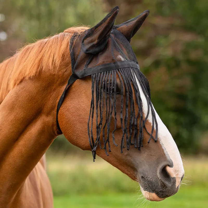 QHP Anti-Fly Fringe With Ears - Black-1