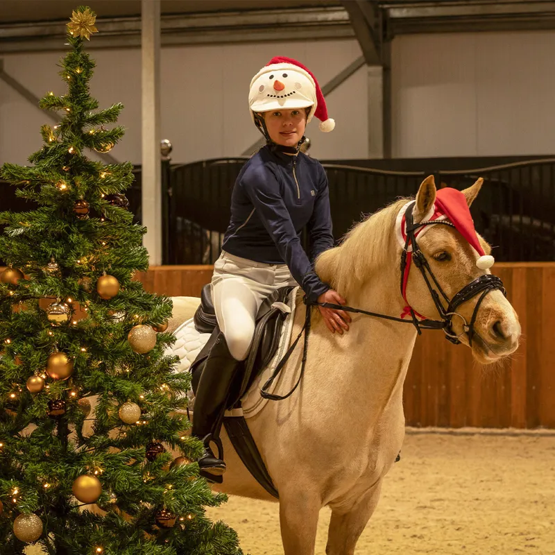 QHP Christmas Hat Cover - Snowman-2