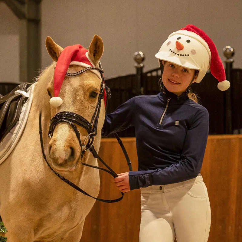 QHP Christmas Hat Cover - Snowman-3