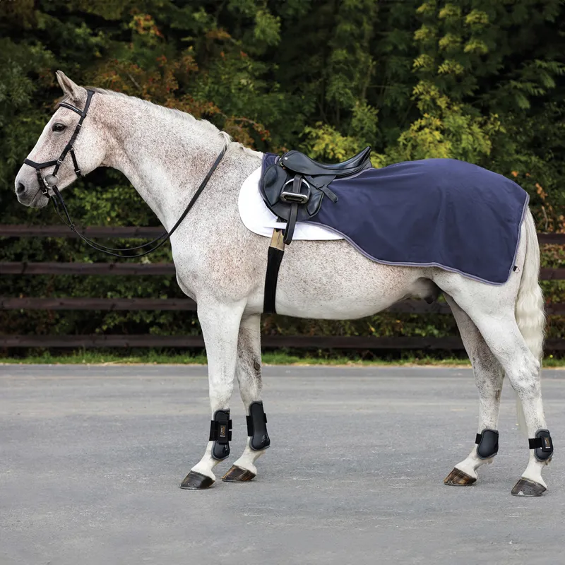 Rambo Waterproof Fleece Exercise Sheet - Navy/Thunderstorm Grey/Silver