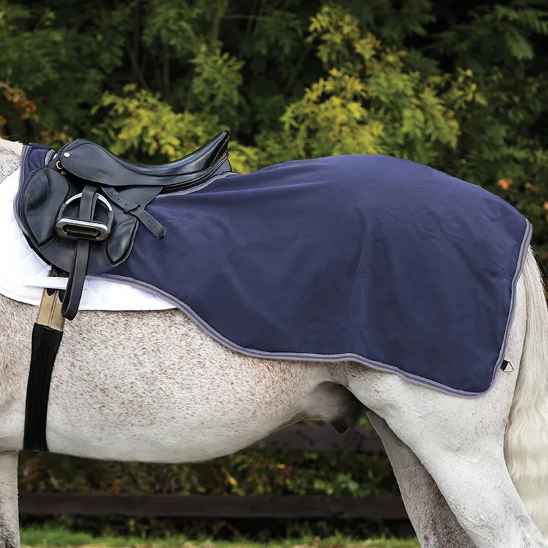 Rambo Waterproof Fleece Exercise Sheet - Navy/Thunderstorm Grey/Silver-1