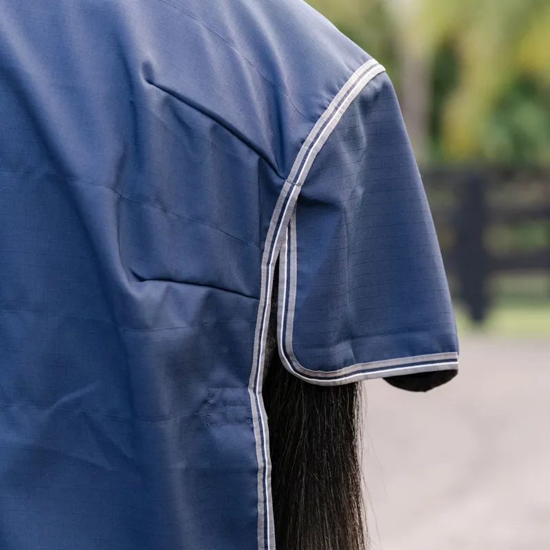 Rambo Optimo Stable Sheet - Navy/Thunderstorm Grey/Silver-3