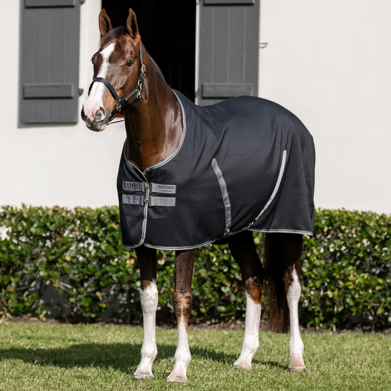 Rambo Stable Sheet - Black/Thunderstorm Grey/Silver