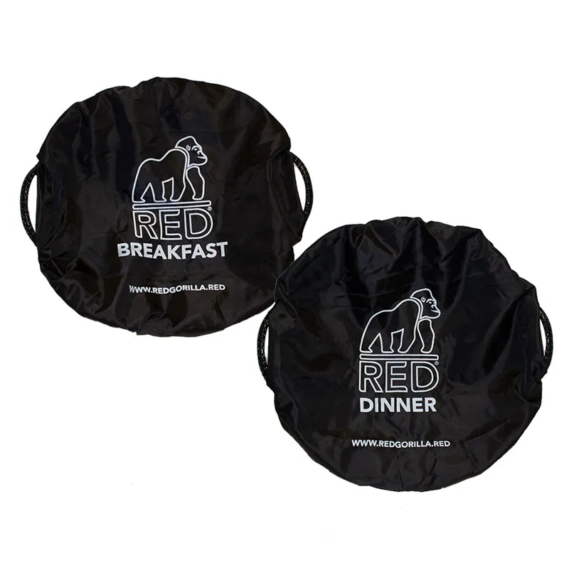 Red Gorilla Breakfast/Dinner Tub Covers - Black