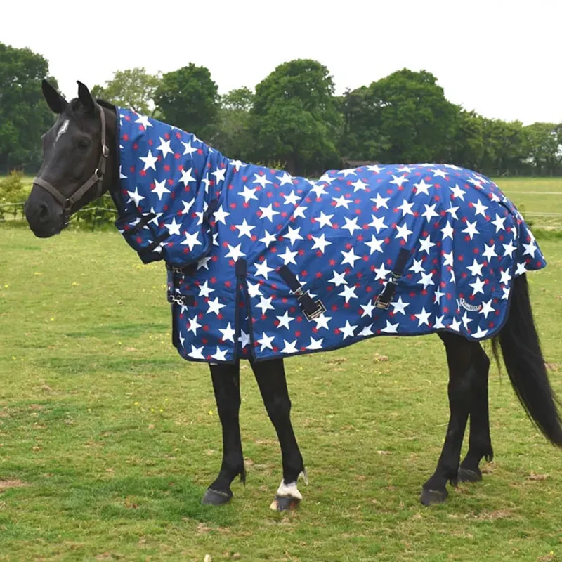 Rhinegold Torrent 0g Combo Neck Turnout Rug - Star Design