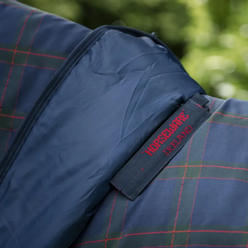 Rhino Plus Holiday Vari-Layer 250g Turnout Rug - Navy Check/Green/Red-2