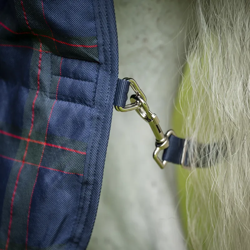 Rhino Holiday Pony Plus Vari-Layer 250g Turnout Rug - Navy Check/Green/Red-6