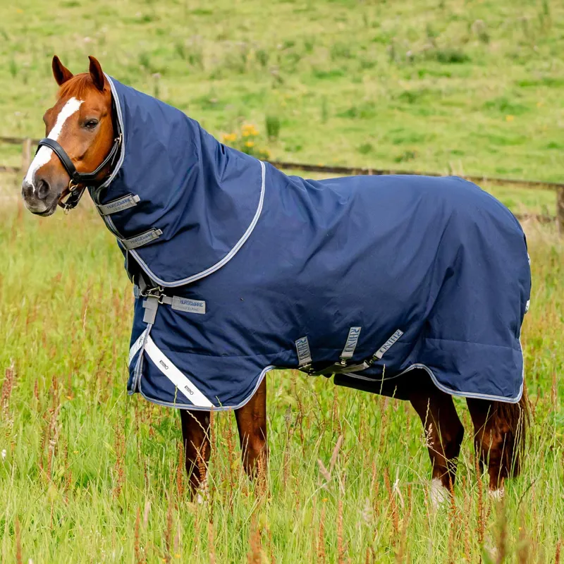 Rhino Plus 100g Turnout Rug - Navy/Titanium/Classic Blue-3