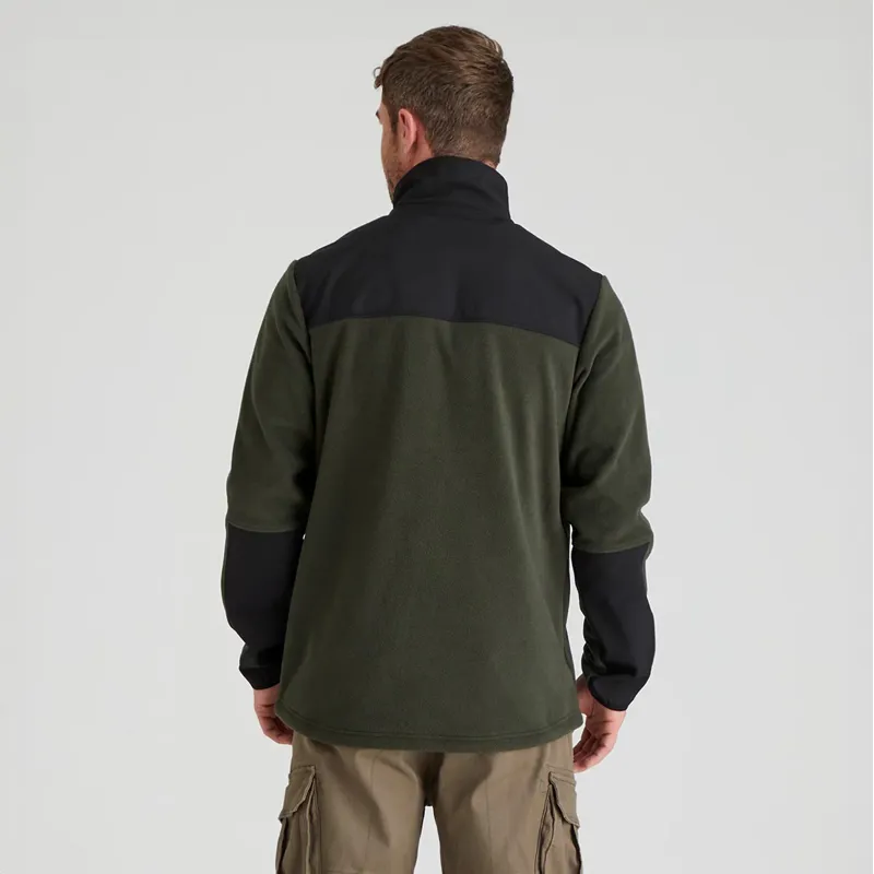 Ridgeline Hybrid Fleece Mens Jacket - Deep Forest/Black-2