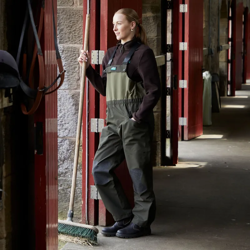 Ridgeline Agri Pro Womens Work Bib and Braces - Deep Forest