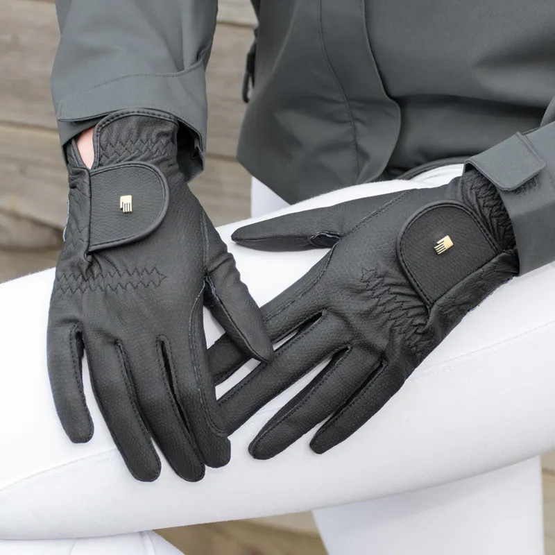 Roeckl Chester Roeck-Grip Adults Riding Gloves - Black-2