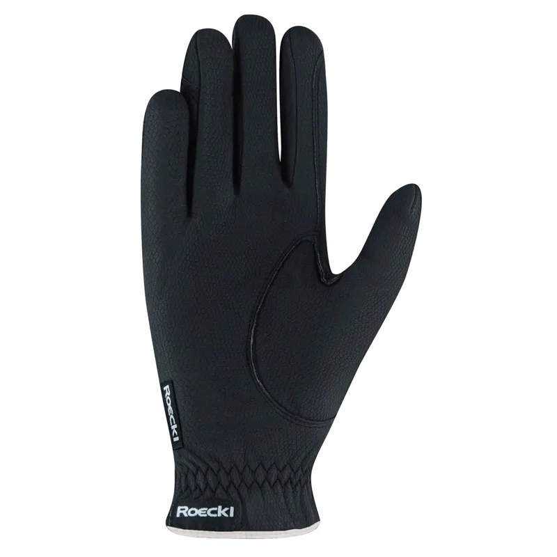 Roeckl Lona Adults Riding Gloves - Black/White-2