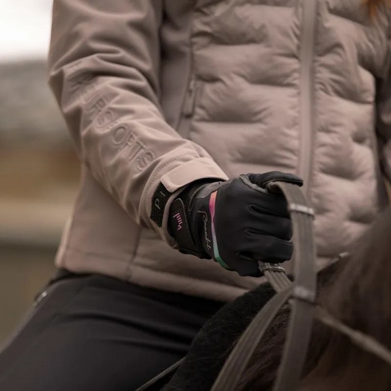Roeckl Jineta Womens Riding Gloves - Black/Rainbow-2