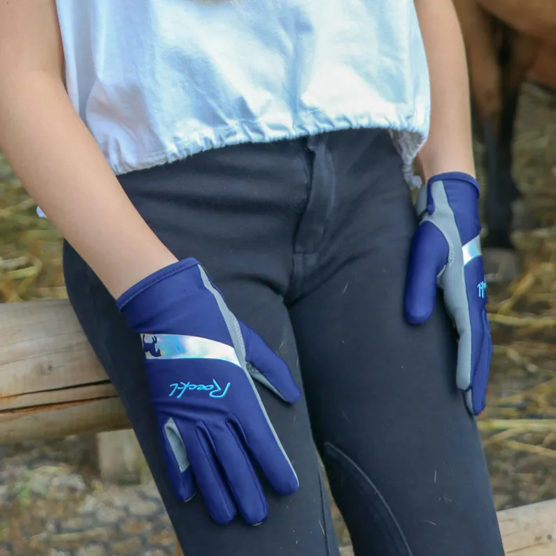 Roeckl Kapriole Junior Riding Gloves - Patriot Blue-2