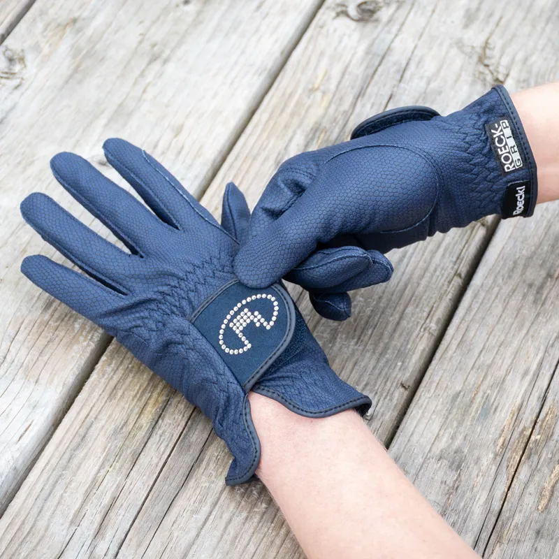 Roeckl Lisboa Adults Riding Gloves - Navy-6