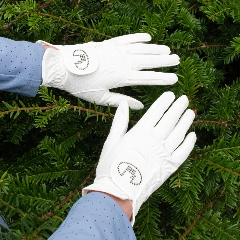 Roeckl Lisboa Adults Riding Gloves - White-3