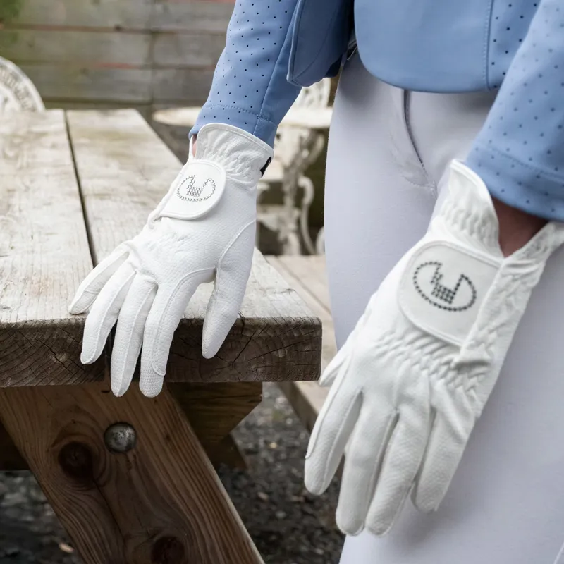 Roeckl Lisboa Adults Riding Gloves - White-4