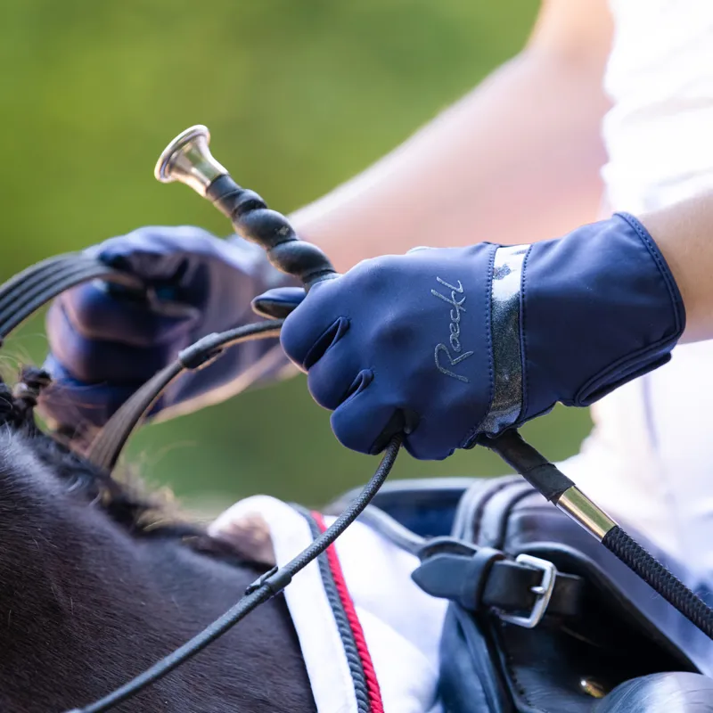 Roeckl Lorraine Adults Riding Gloves - Navy-2