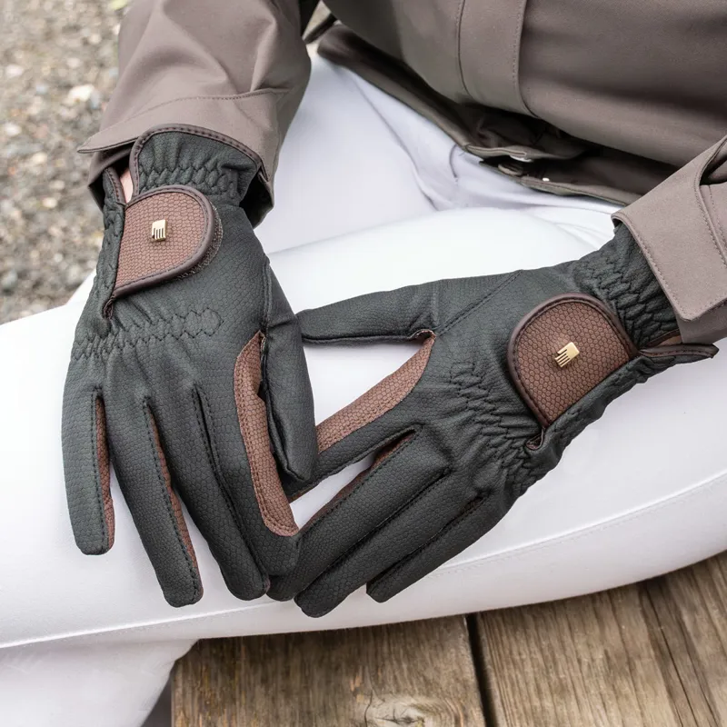 Roeckl Malta Winter Riding Gloves - Black/Mocha-1