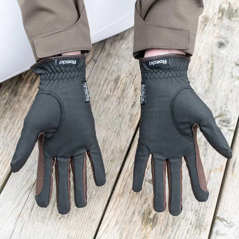 Roeckl Malta Winter Riding Gloves - Black/Mocha-2