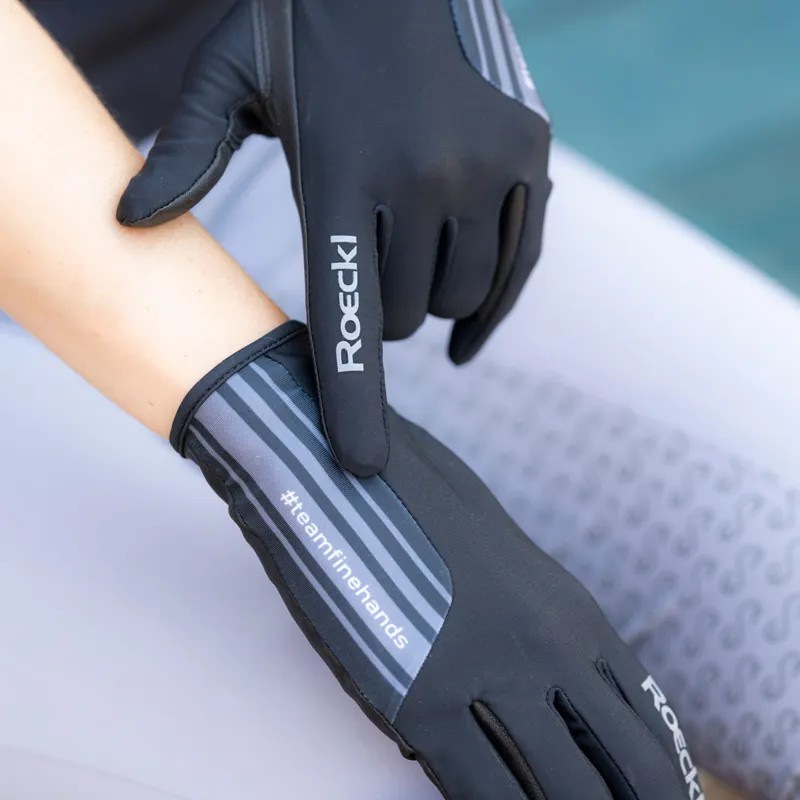 Roeckl Messara Adults Riding Gloves - Black-6