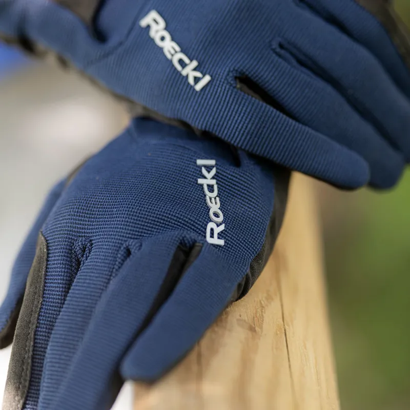 Roeckl Meura Adults Riding Gloves - Dress Blue-4