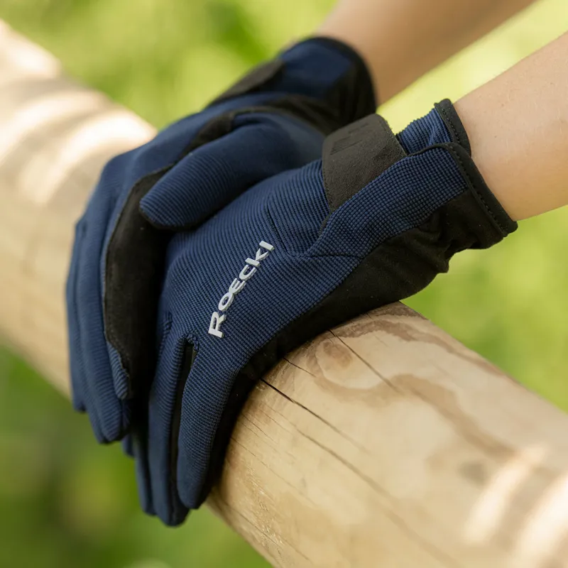 Roeckl Meura Adults Riding Gloves - Dress Blue-1