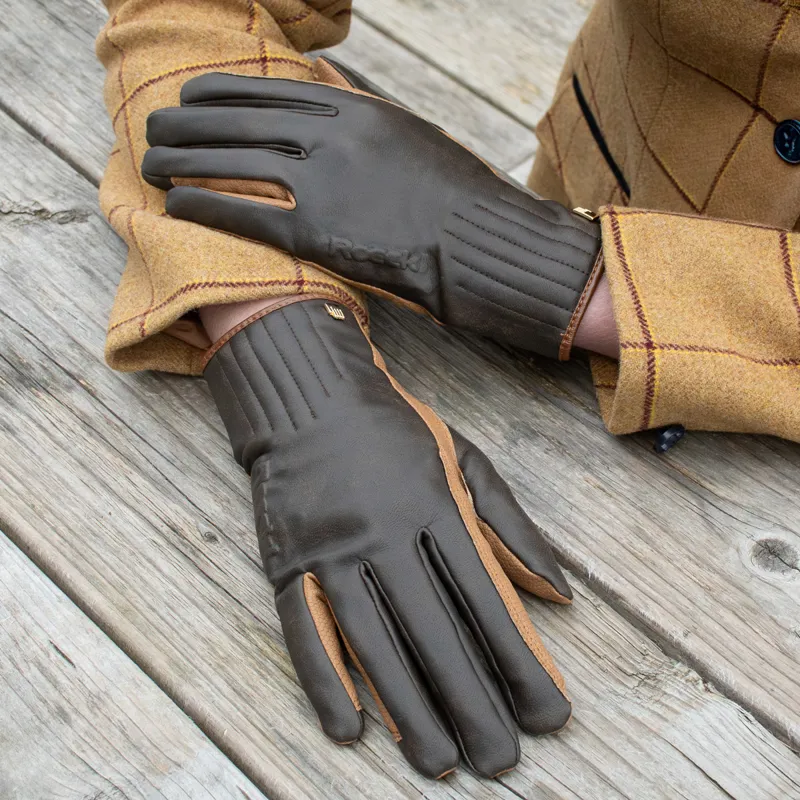 Roeckl Wels Riding Gloves - Mocha Antique-1