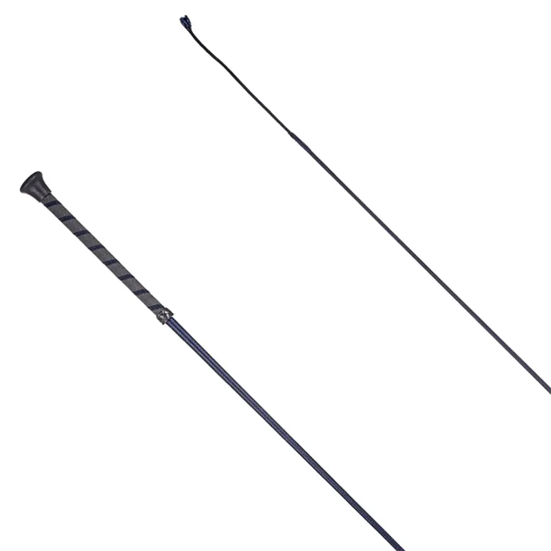 Redpost DR7 Rubber Thread Handle Dressage Whip - Navy