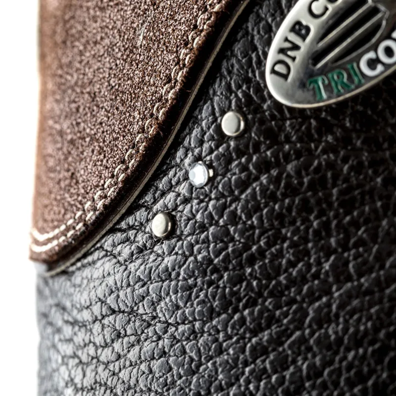 DeNiro Salentino Glitter Laced Tall Riding Boots - Quick Brown/Brown-2