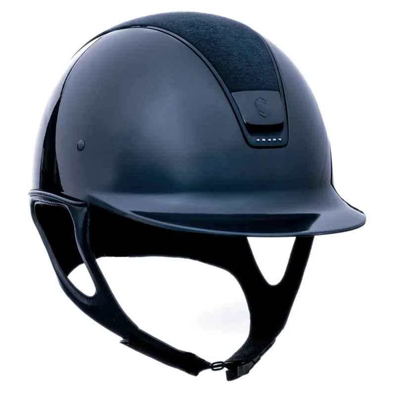 Samshield 1.0 Glossy Matt Trim/Blason 5 Crystal Riding Hat - Blue