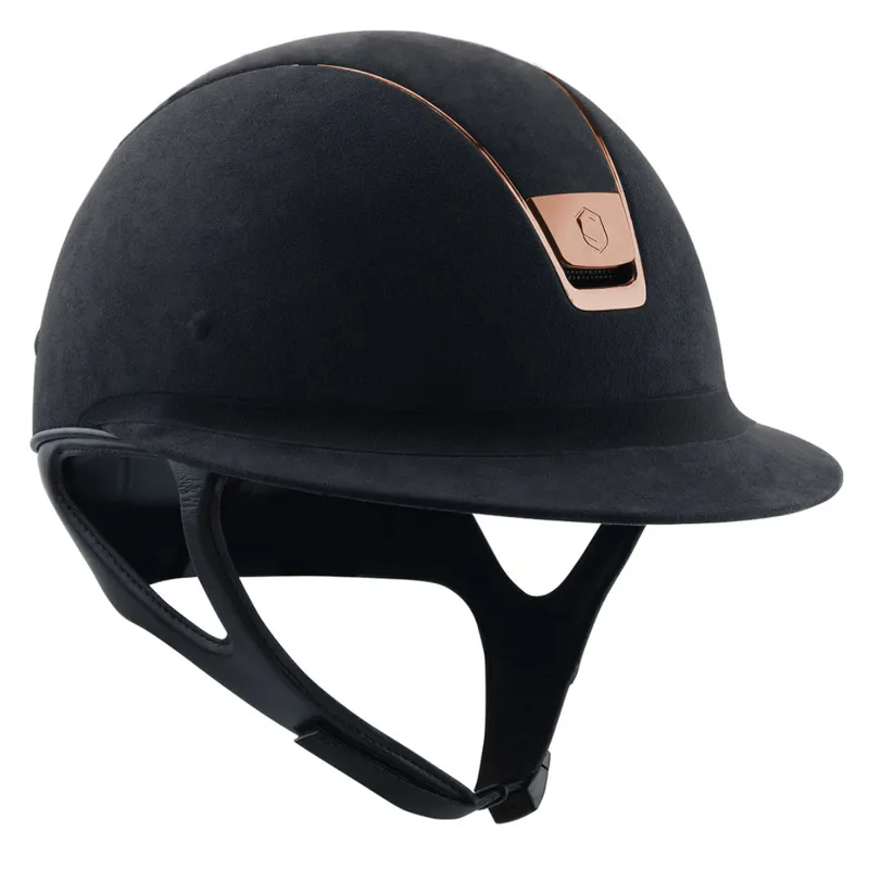 Samshield 1.0 Miss Shield Premium Rose Gold Trim Riding Hat - Black