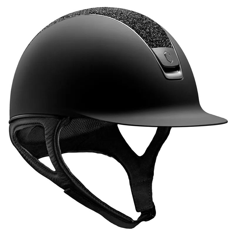 Samshield 1.0 Shadowmatt Ultra Fine Rock Chrome Trim Riding Hat - Black
