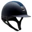 Samshield 1.0 Shadowmatt Ultra Fine Rock Chrome Trim Riding Hat - Blue