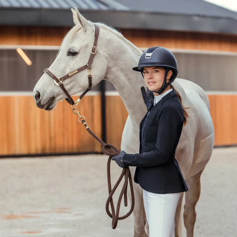 Samshield Victory Flower Crystal Womens Show Jacket - Navy-2