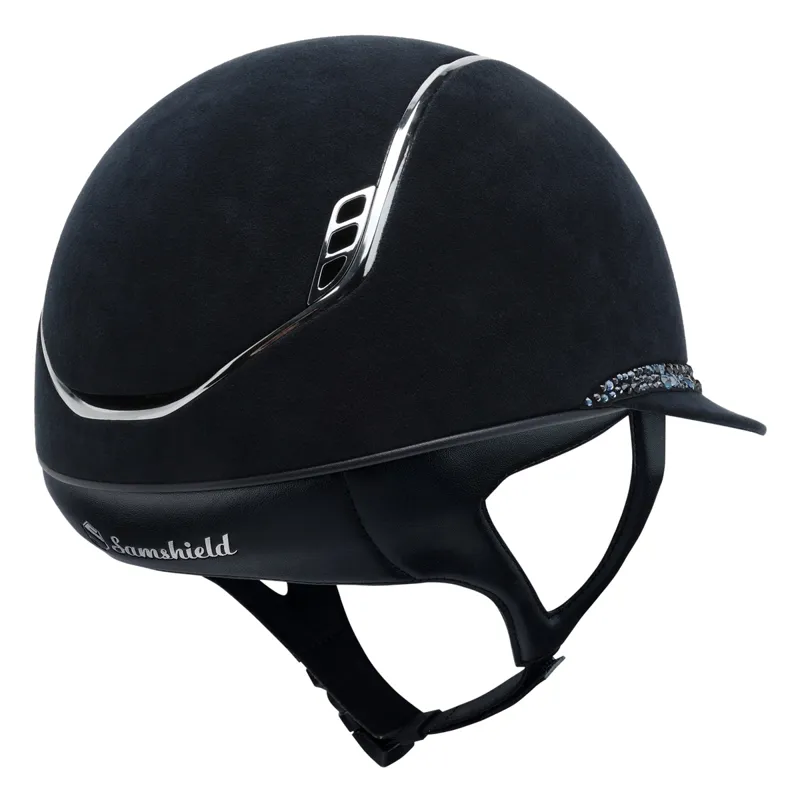 Samshield Miss Shield Premium 2.0 Glacier 5 Crystal Riding Hat - Blue-1