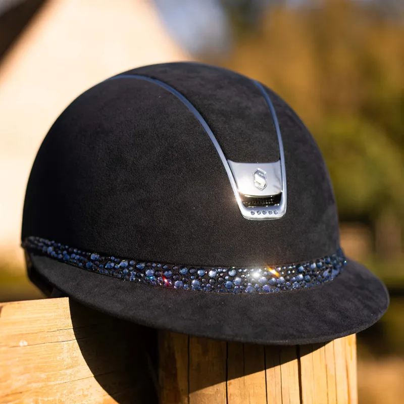 Samshield Miss Shield Premium 2.0 Glacier 5 Crystal Riding Hat - Blue-3