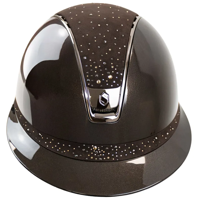 Samshield Miss Shield 2.0 Crystal Rain Riding Hat - Glossy Brown-2