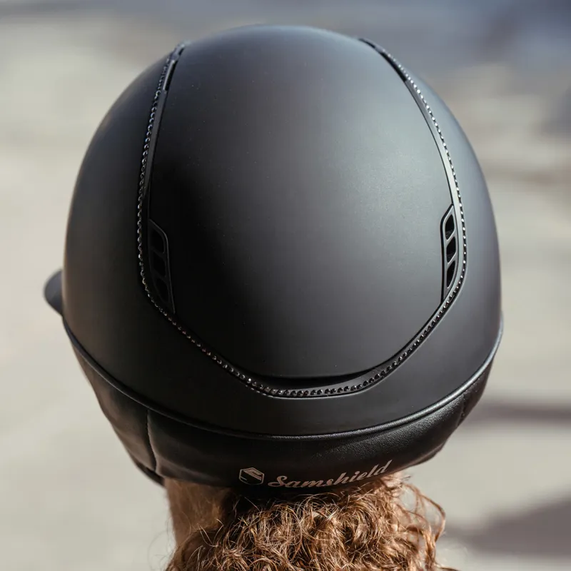Samshield Miss Shield Shadowmatt 2.0 300 Crystal Riding Hat - Black-3